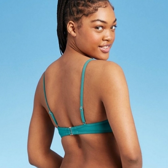 Shade & Shore Ocean BlueUnderwire Bikini top in Size 34C # - Picture 2 of 10